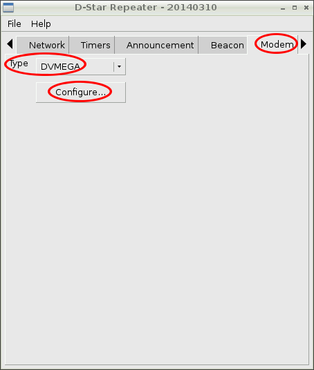 repeater-modem settings