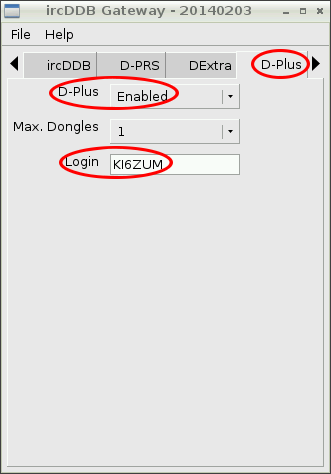 gateway-dplus settings