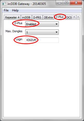 gateway-dplus settings