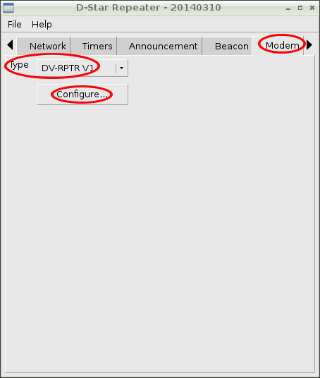 repeater-modem settings