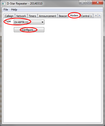 repeater-modem settings